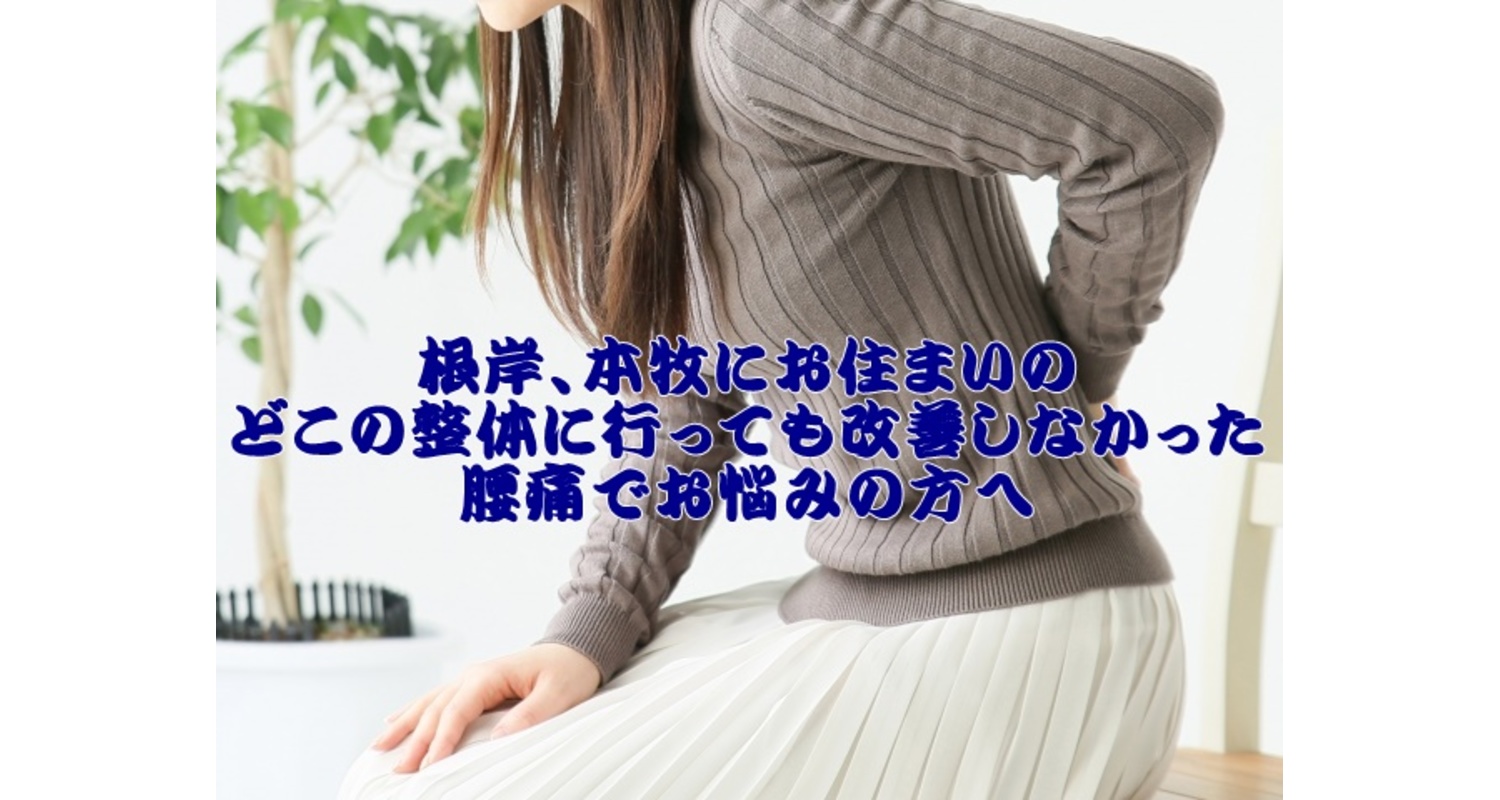 根岸　整体　腰痛　デスクワーク