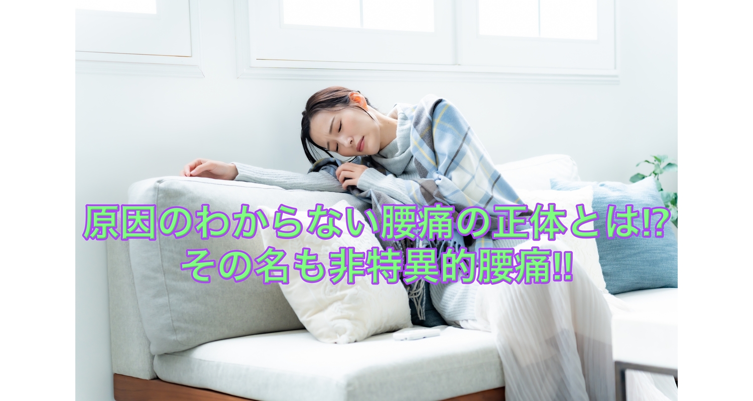 横浜市中区元町にある整体/整骨院壱番館が原因の特定できない腰痛について解説している